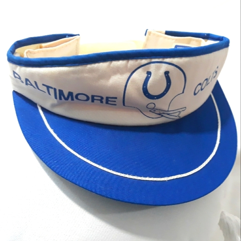 Vintage 80's Baltimore Colts NFL Blue and White Officially Licensed Visor